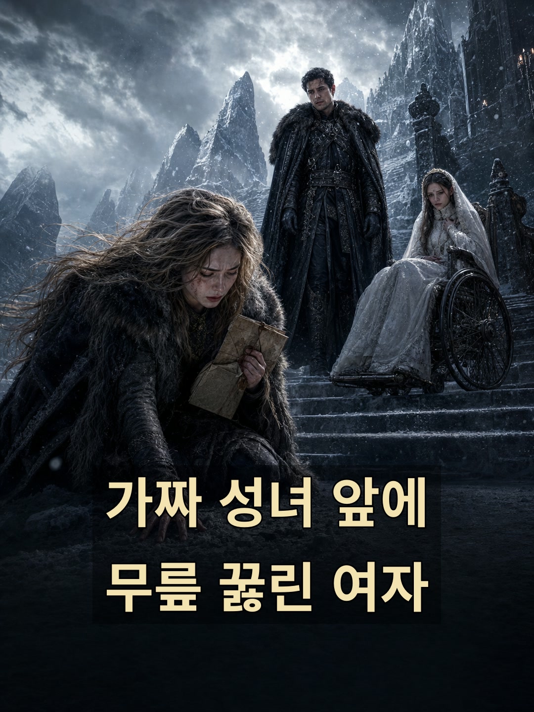 가짜 성녀 앞에 무릎 꿇린 여자