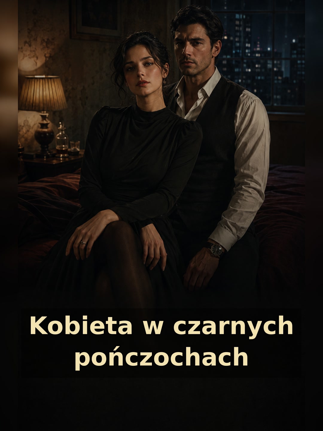 Kobieta w czarnych pończochach