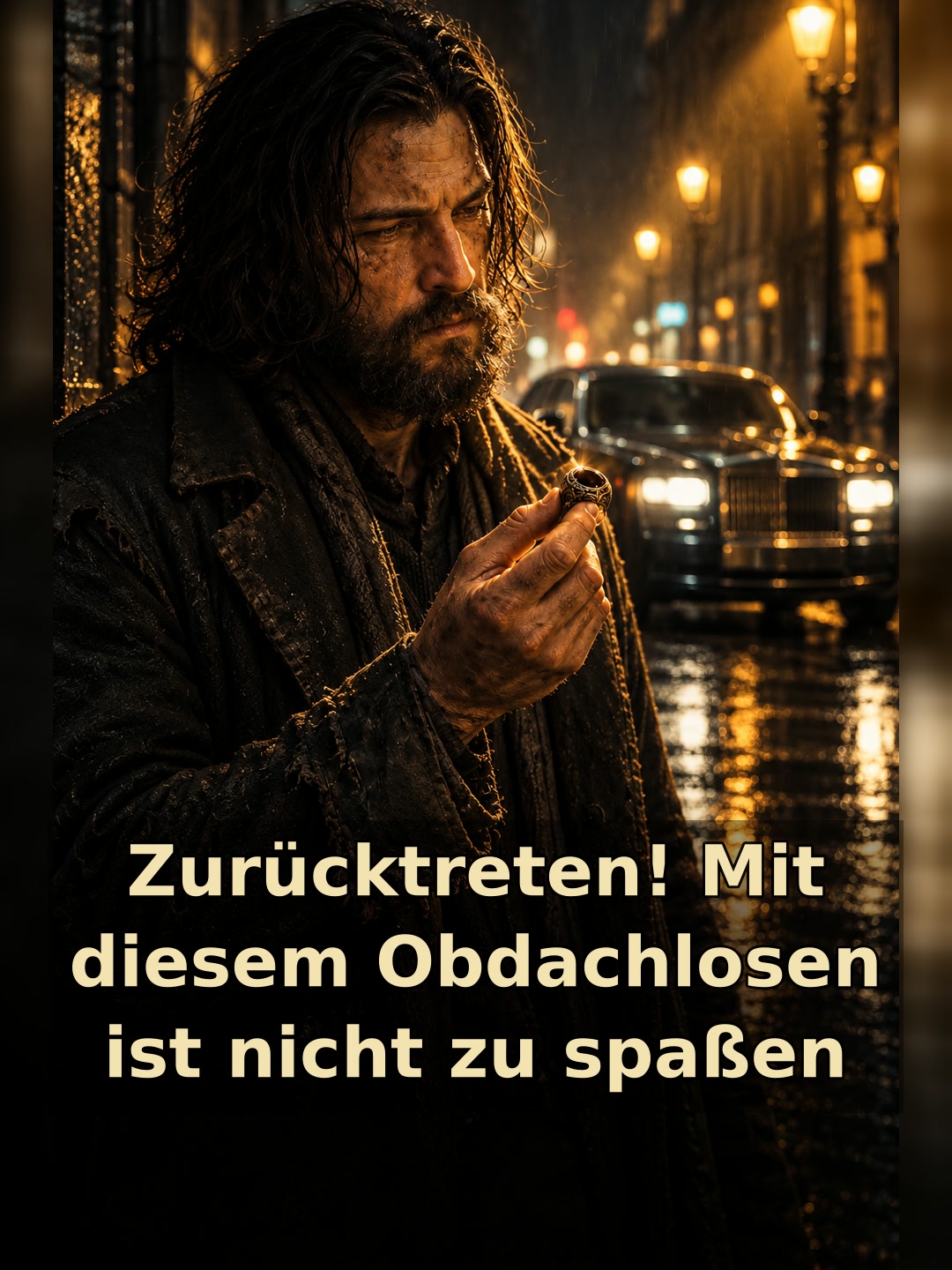 Zurücktreten! Mit diesem Obdachlosen ist nicht zu spaßen